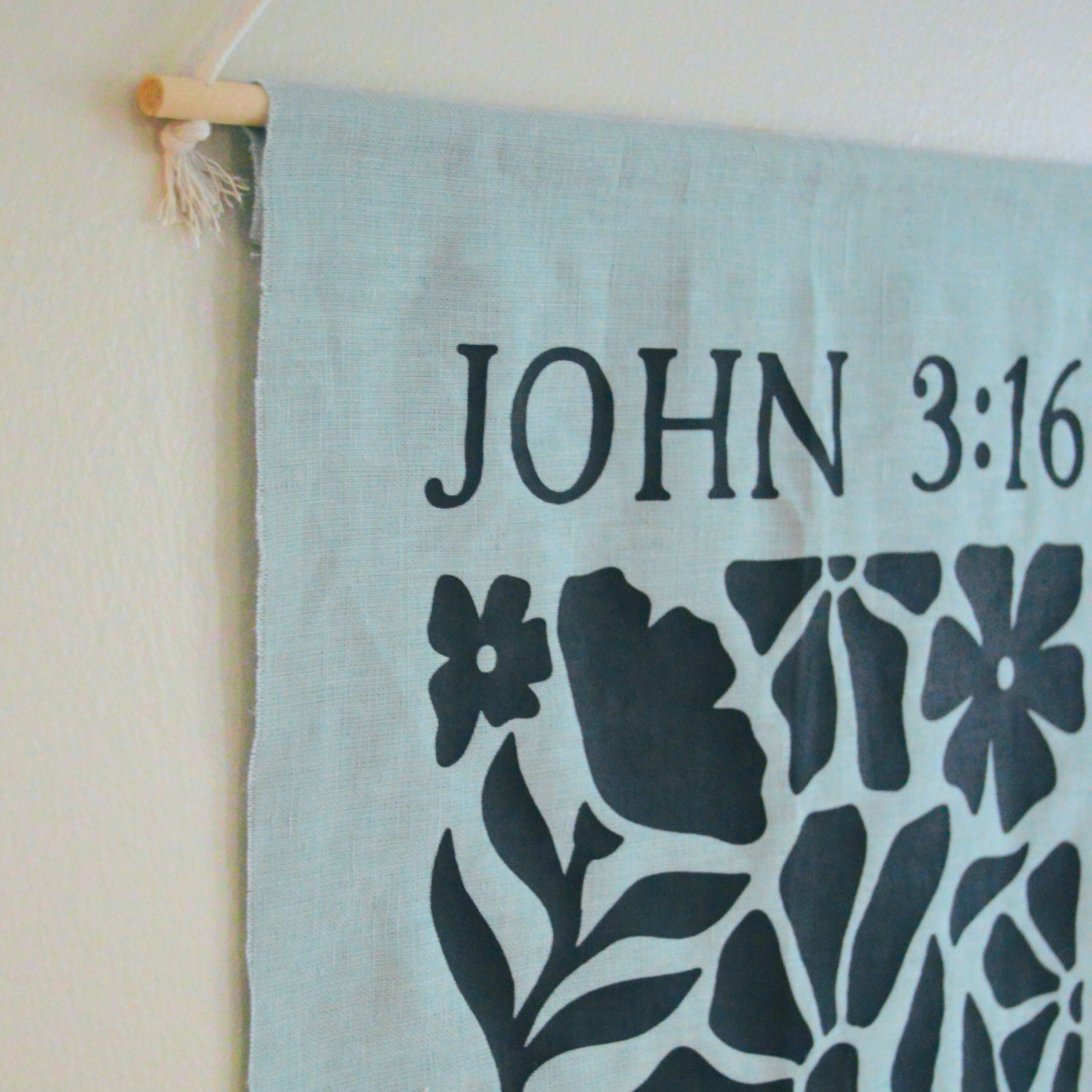 Custom Bible Verse Linen Banner