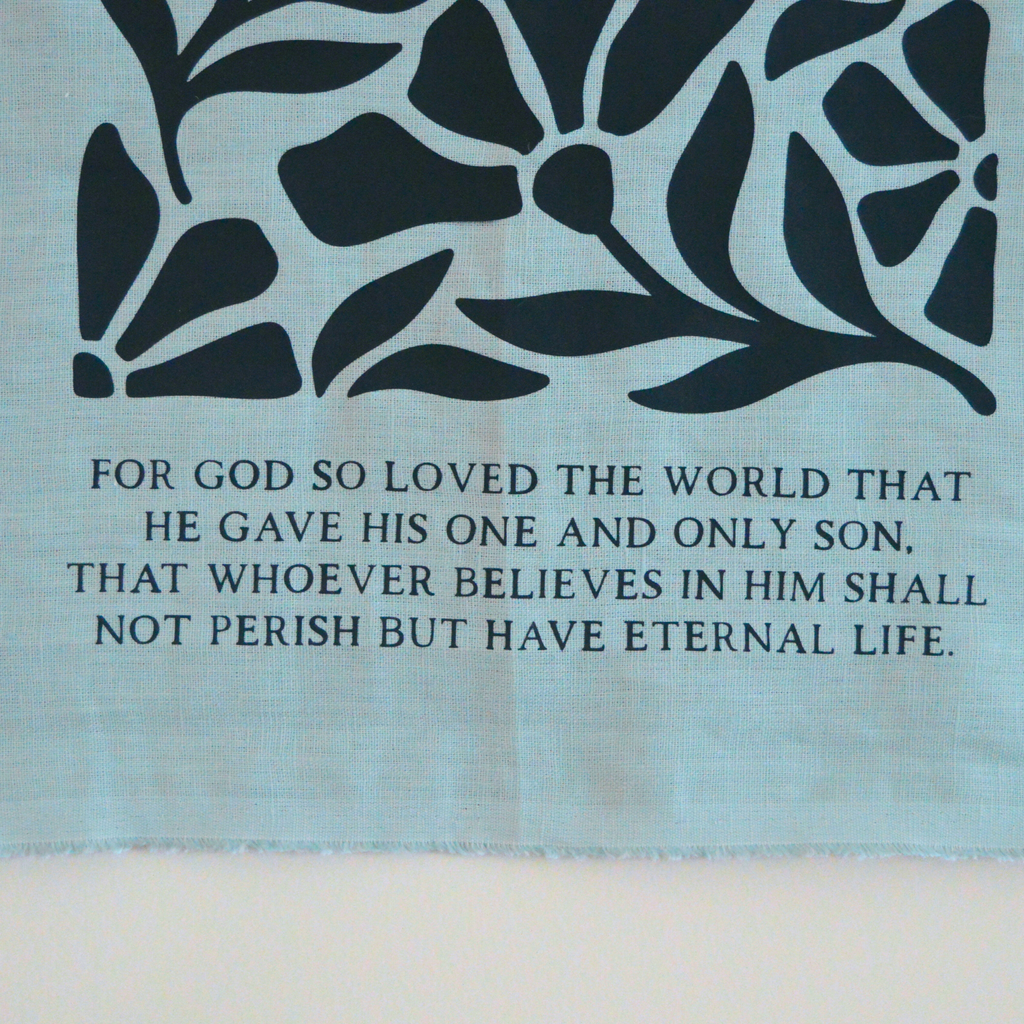 Custom Bible Verse Linen Banner