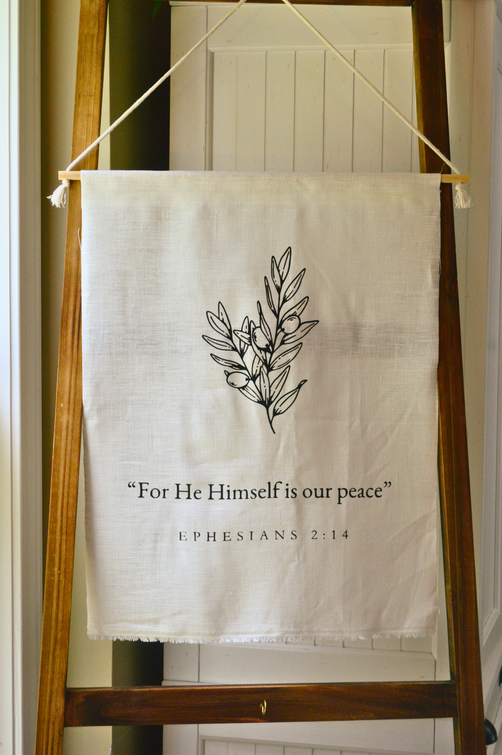 Handmade Linen Scripture Banner