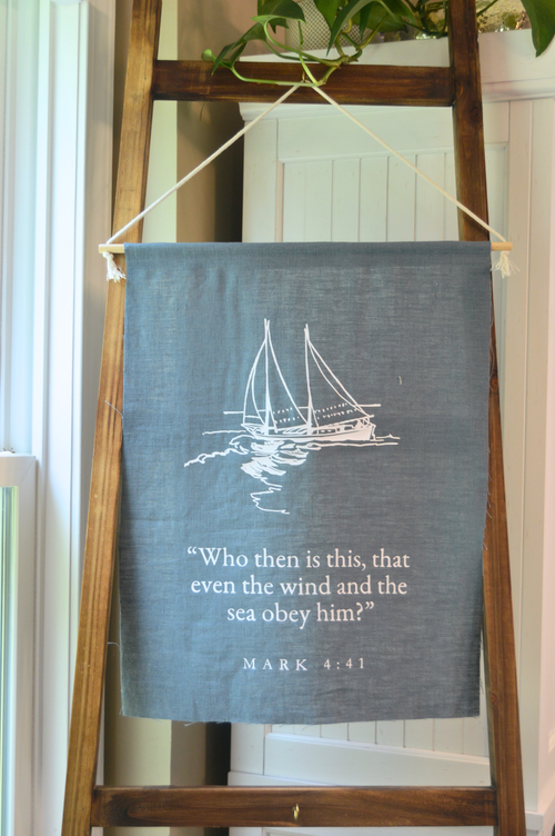 Handmade Linen Scripture Banner