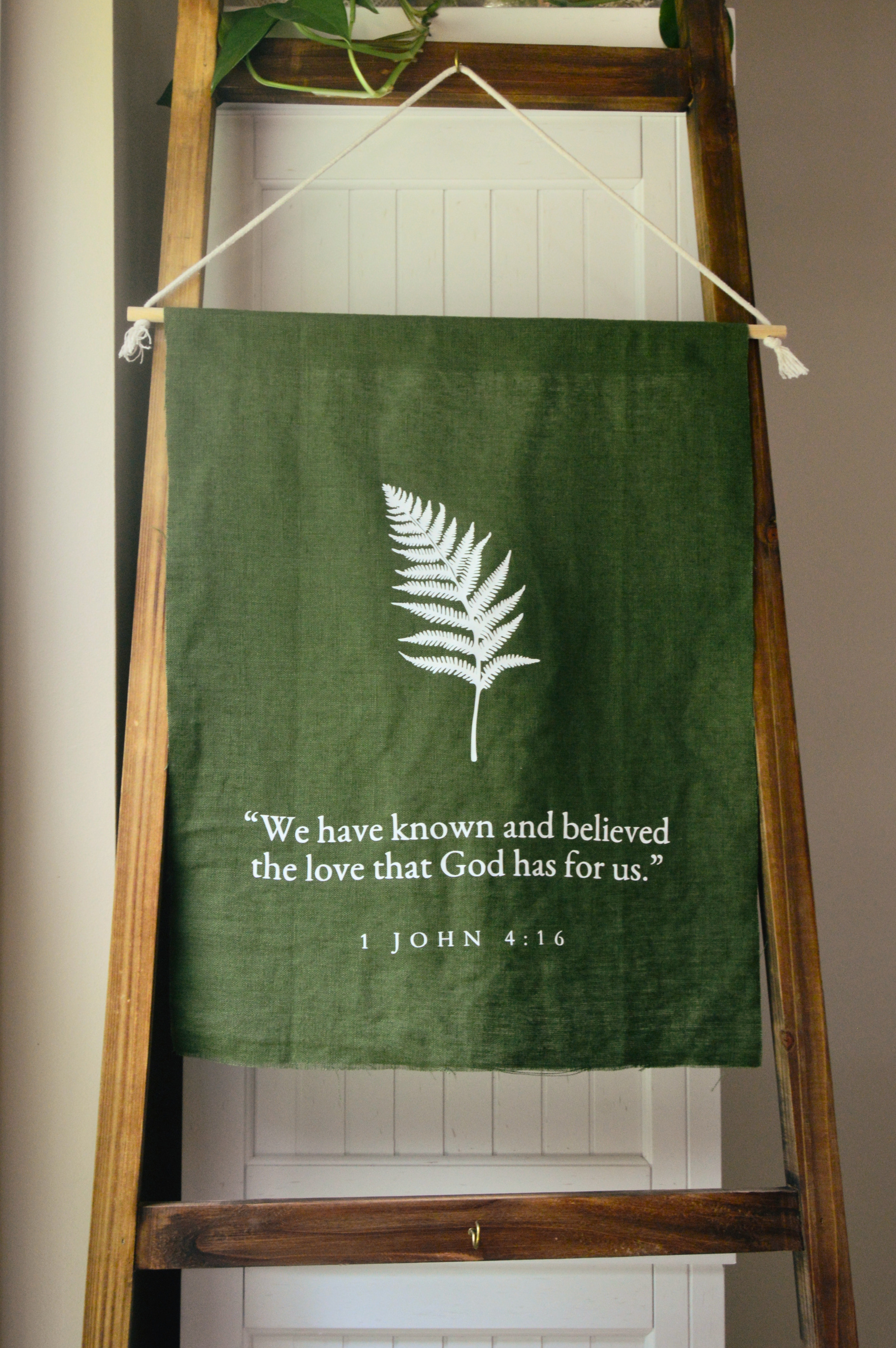 Handmade Linen Scripture Banner