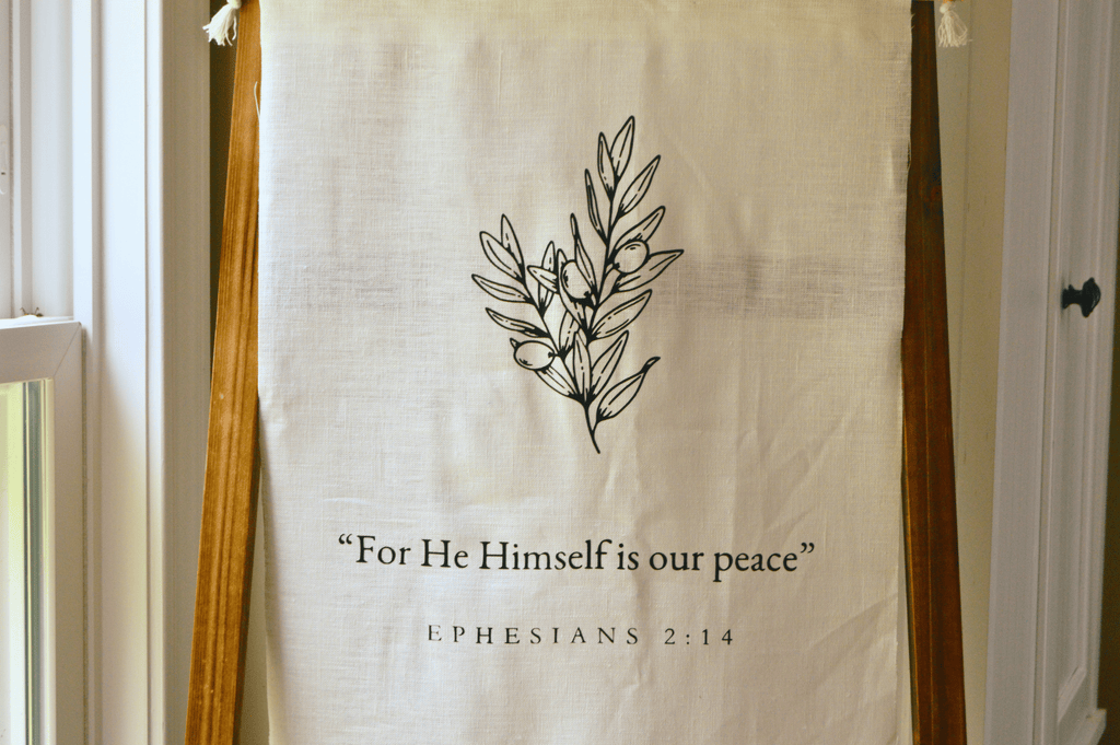 Handmade Linen Scripture Banner