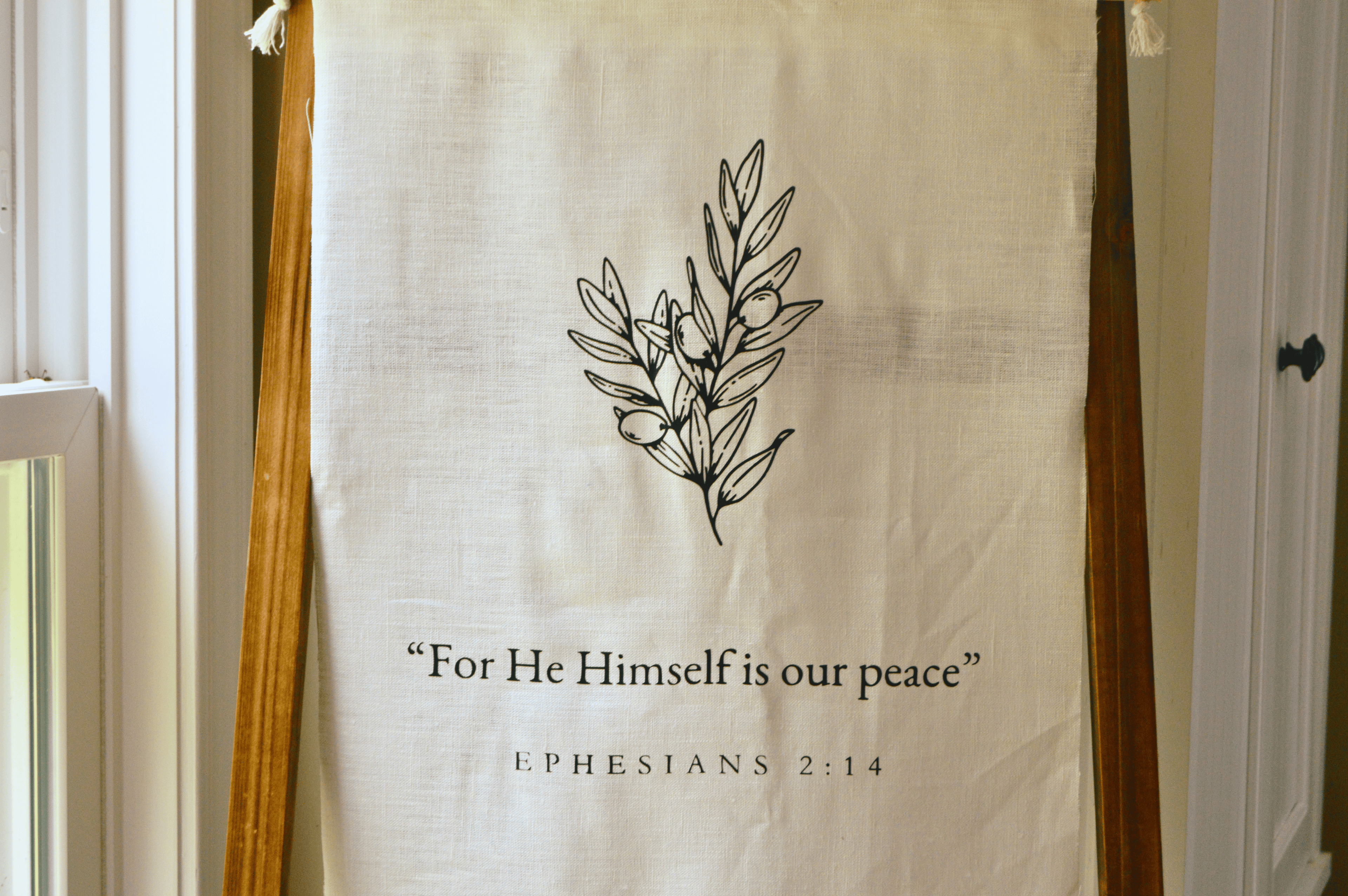 Handmade Linen Scripture Banner